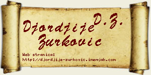 Đorđije Zurković vizit kartica